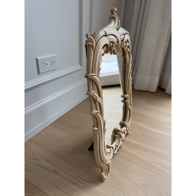 Serge Roche Syroco Wood Rococo Revival/Hollywood Regency Tabletop Mirror, C. 1930s–1940s, Manner of Serge Roche For Sale - Image 4 of 6