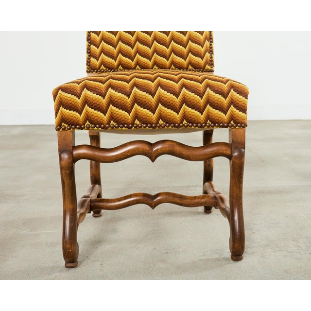 Set of Eight French Louis XIII Os De Mouton Maple Dining Chairs For Sale - Image 15 of 17