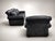 Animal Skin Loom Shadow Heritage Black Leather Sofa For Sale - Image 7 of 12
