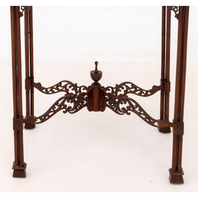 Early 20th Century Chinese Chippendale Style Mahogany Silver Table For Sale - Image 5 of 9