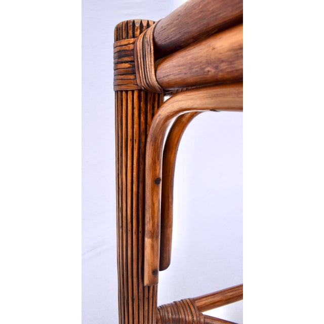 Bamboo Rattan Reed Side Tables, Pair For Sale - Image 10 of 10