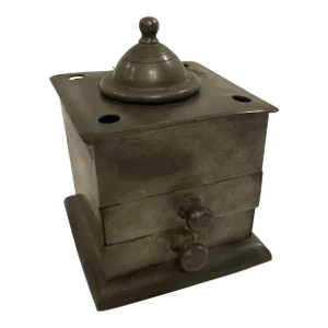 Mid 20th Century Williamsburg Pewter Inkwell