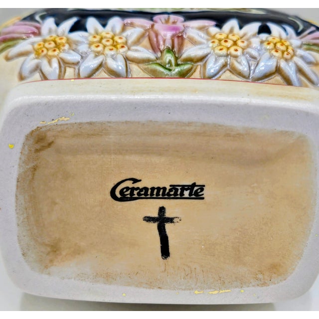 1970s Ceramarte Bavarian Courting Couple Ceramic Decanter & 6 Shot Glasses For Sale - Image 14 of 14