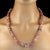 Traditional Mauve Madagascar Rose Quartz & Sterling Accents Necklace For Sale - Image 3 of 5