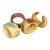 Late 20th Century Ceramic Fruit Napkin Rings - Set of 4 For Sale