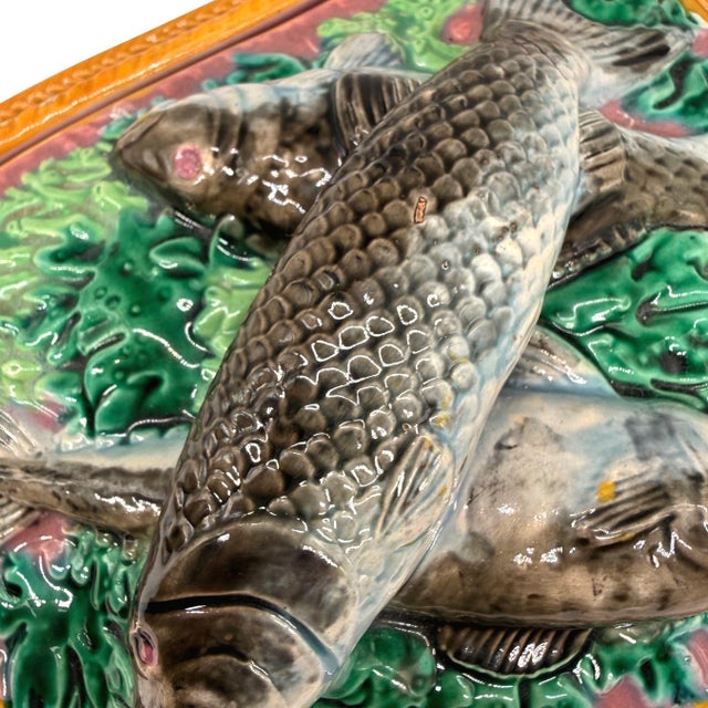 Pink George Jones Majolica Sardine Box on Pink Ground, English, English, Ca. 1870 For Sale - Image 8 of 18
