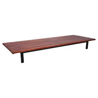 Mid-Century Modern Wood and Metal Cansado Bench by Charlotte Perriand, 1950 For Sale