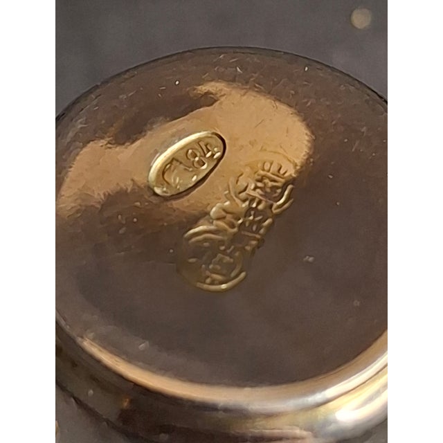 Antique Russian 84 Silver Kiddush Cups Pair Heirs of Zakhoder Kiev 1908-1917 For Sale - Image 9 of 16