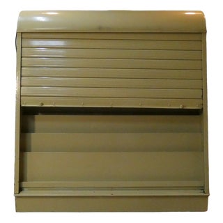 Painted Iron Display Stand with Shutter Closure, Italy, 1960s For Sale