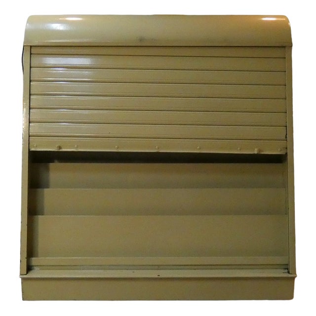 Painted Iron Display Stand with Shutter Closure, Italy, 1960s For Sale