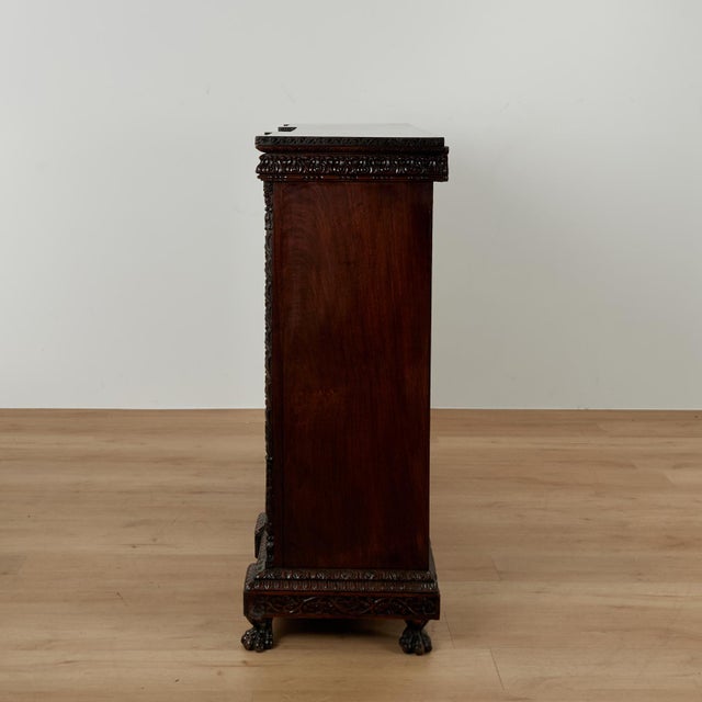 Antique Anglo Indian Ornate Sideboard or Cabinet For Sale - Image 11 of 14
