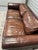 Ralph Lauren Colonial Leather High End Designer Sofa Couch Brass Caps For Sale In Tampa - Image 6 of 6