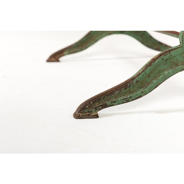 Metal 19th Century Garden Tables with Marble Tops, Set of 2 For Sale - Image 7 of 11