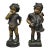 Late 20th Century Victorian Style Cast Bronze 29" Little Boy and Girl Statue Figure - A Pair For Sale