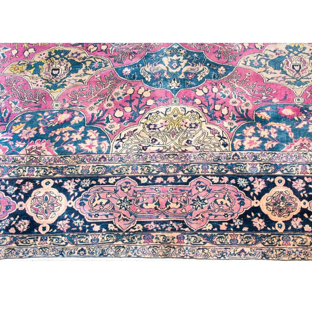 Late 19th Century Persian Lavar Kirman Rug For Sale - Image 13 of 16