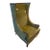 Mid-Century Velveteen High Wingback Chair For Sale