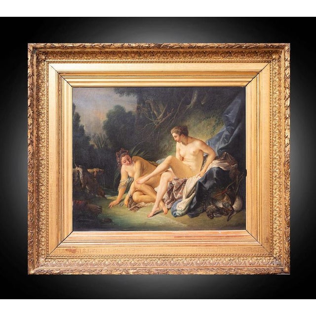 French Artist, Diana's Rest, 19th Century, Oil on Canvas, Framed For Sale - Image 3 of 3