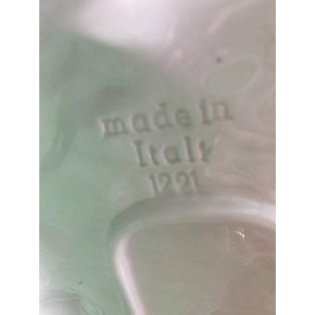 Italian Italian Ceramic Grape Basket Weave Platter For Sale - Image 3 of 8