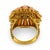 Vintage Angel Skin Coral Diamond 18k Gold Cocktail Ring, Size 7.25 For Sale - Image 4 of 4