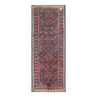 Late 19th Century Antique Caucasian Seychour Rug in Blue Green Brown & Multi Colors For Sale