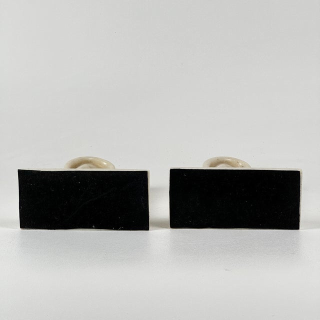 Pair of Post Modern Design Ears Stone Sculptures/Bookends by C2c, Circa 1980s For Sale - Image 9 of 9