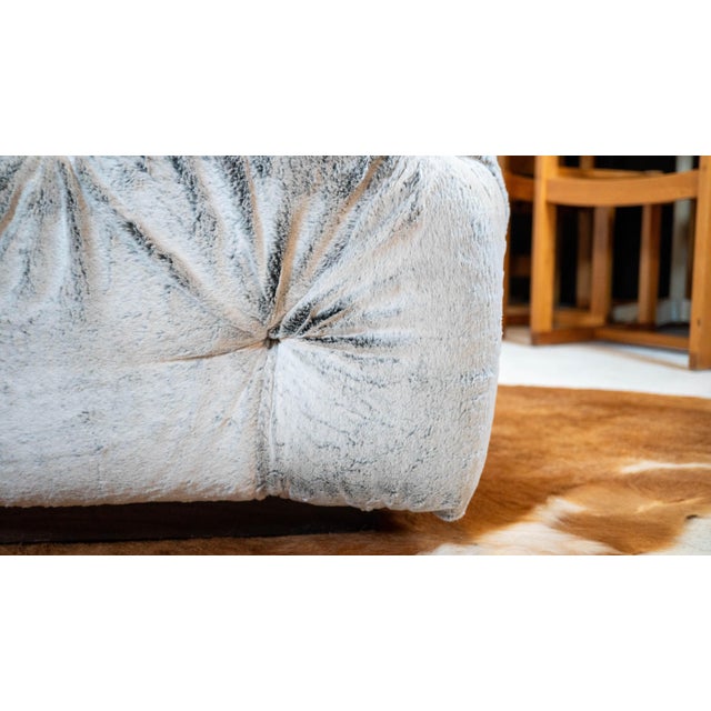 Textile Restoration Hardware Custom Soho Tufted Fur Ottoman For Sale - Image 7 of 12