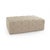 Rectangular Tufted Linen Ottoman - Linen For Sale - Image 4 of 4