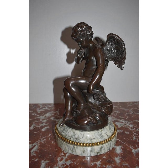 After E.M. Falconnet, Pensive Love, 1870, Bronze For Sale - Image 10 of 13
