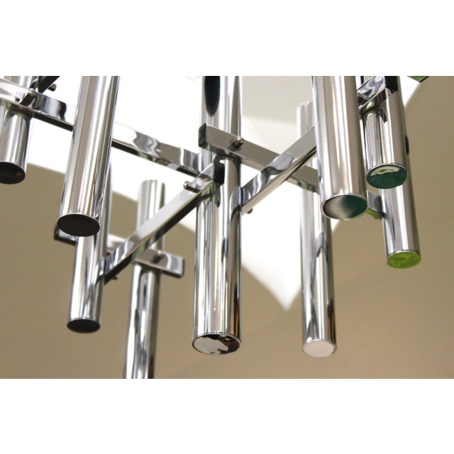 Chrome Sciolari Italian Modern Chandelier Pendant For Sale - Image 8 of 12