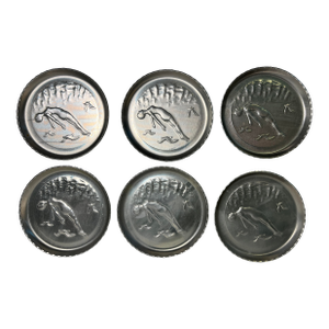 1950s Aluminum Diving Girl Coasters- Set of 6