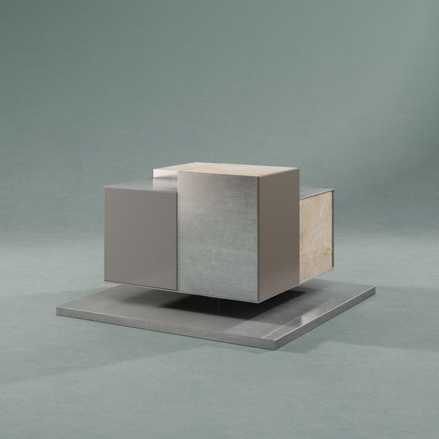 Metal Hudson Side Table by Porus Studio For Sale - Image 7 of 12