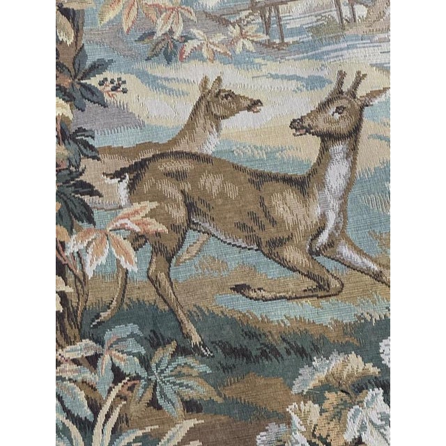 Vintage French Aubusson Style Jacquard Tapestry, 1970s For Sale - Image 13 of 18
