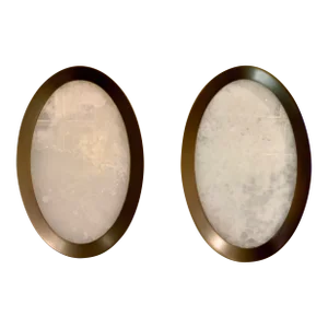 Barbara Barry for Baker Onyx Opus Sconces Pair