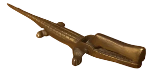 Crocodile Nutcracker in Brass by Walter Bosse, 1950s