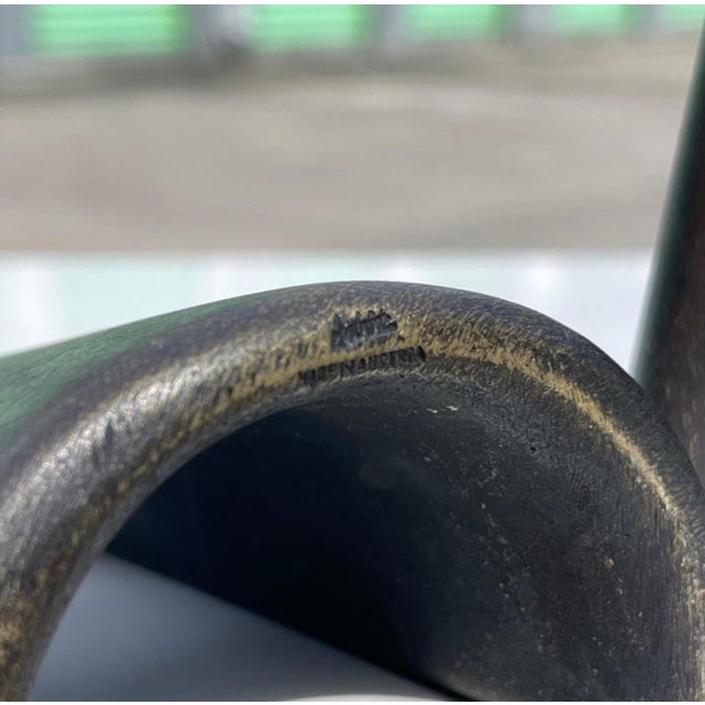 Bronze Carl Aubock 4843 Patinated Bronze Modernist Bookends For Sale - Image 8 of 9