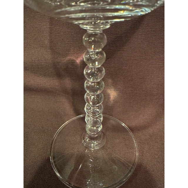 Mikasa 1990s Mikasa “Pearls” Crystal Champagne Coupes— Set of 4 For Sale - Image 4 of 9