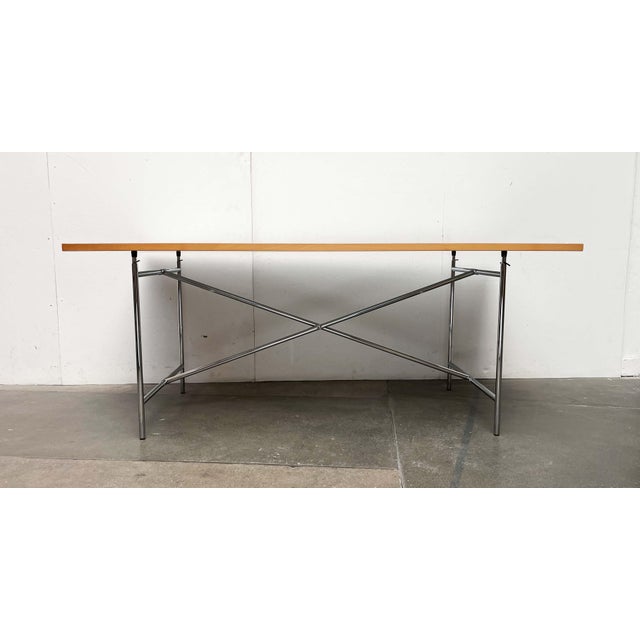 Minimalist Chrome Desk or Dining Table by Egon Eiermann for Wieland For Sale - Image 12 of 18