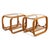 Four Strand Pretzel Rattan Set Sofa Settee Coffee Table Two End Tables After Paul Frankl Five Piece Living Room Set For Sale - Image 17 of 18