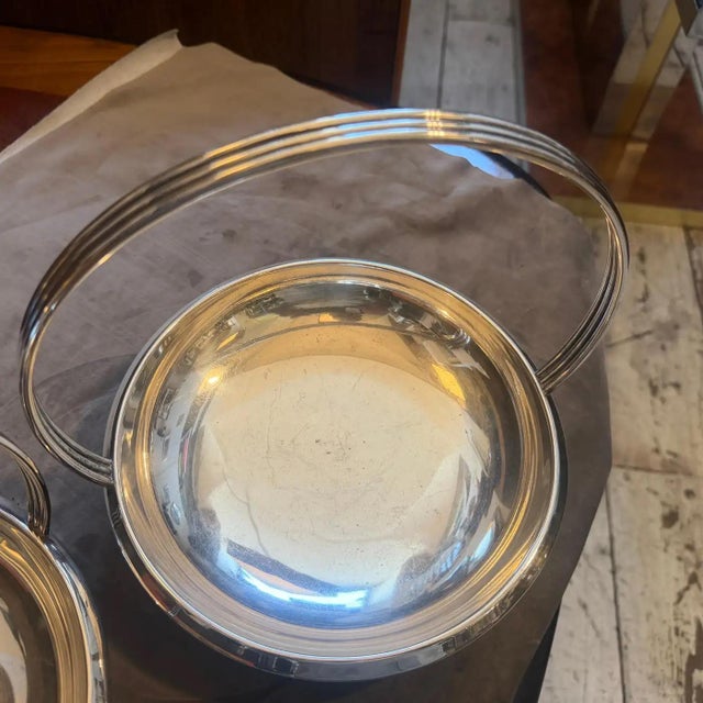 Two 1950s Silver Plated Centerpieces by Gio Ponti for Fratelli Calderoni For Sale - Image 12 of 14