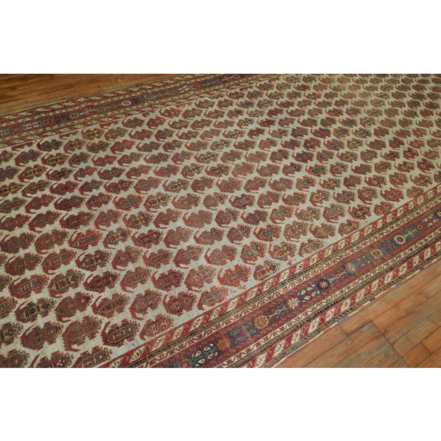 Early 21st Century Early 21st Century Unique Eclectic Persian Gallery Size Corridor Hallway Blue Field Paisley Rug - 6'10" x 17'10" For Sale - Image 5 of 6
