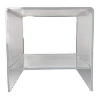 French Transparent Methacrylate Table, 1970s For Sale