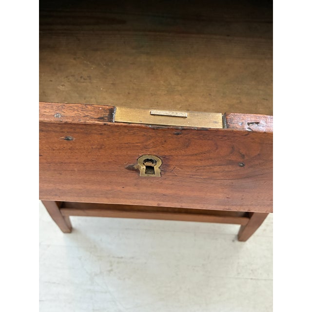 Vintage Wooden Nightstand With Drawer, France For Sale - Image 11 of 18