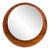 Circular Teak Plywood Frame Mirror by Stilcasa For Sale