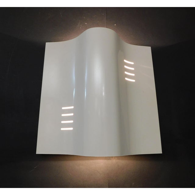 White 1960s Mid-Century Italian Metal Sconces, a Pair For Sale - Image 8 of 13