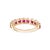18k Yellow Gold Ruby Wedding Band Ring Size 6.5 For Sale - Image 4 of 12
