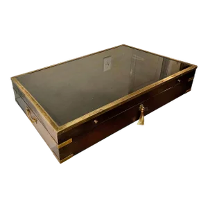 Late 19th Century Vintage Countertop Campaign Style Display Case