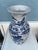 Ceramic Tall Vintage Asian Chinese Blue & White Ribbed Porcelain Vase For Sale - Image 7 of 7