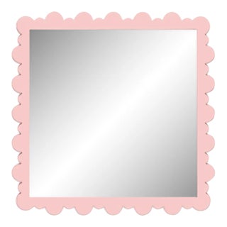 Fleur Home Garden District Valmont Square Mirror in Authentic Pink, 49x49 For Sale