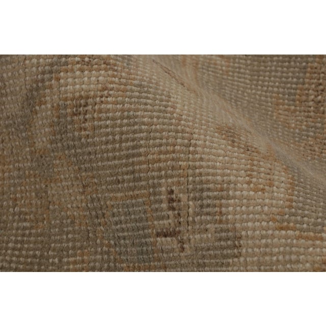 Textile Rug & Kilim’s Khotan Rug in an All Over Beige-Brown Floral Pattern For Sale - Image 7 of 8