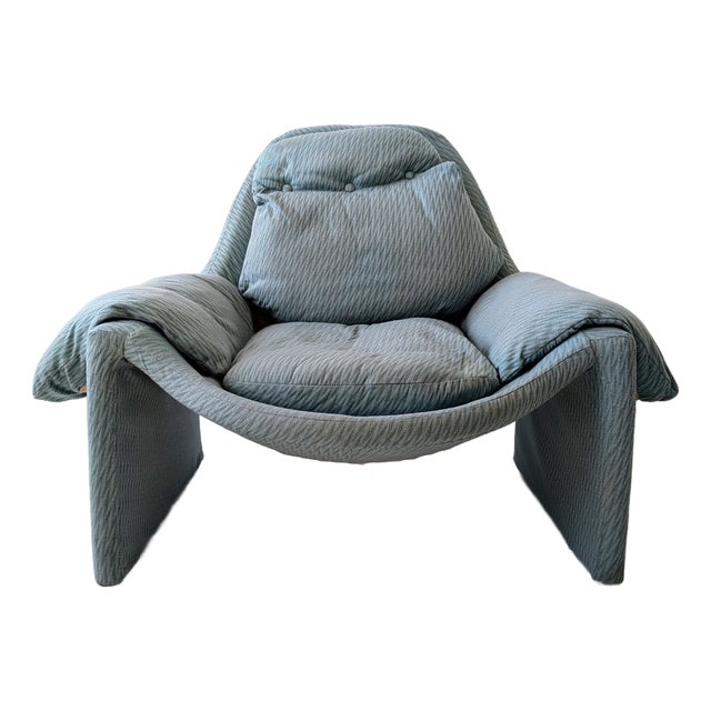 Mid-Century P60 Lounge Chair by Vittorio Introini for Saporiti, Italy, 1970s For Sale